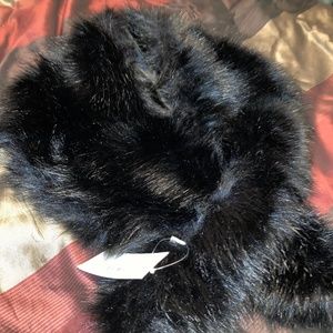 Black Faux Fur Scarf - Winter is Coming!